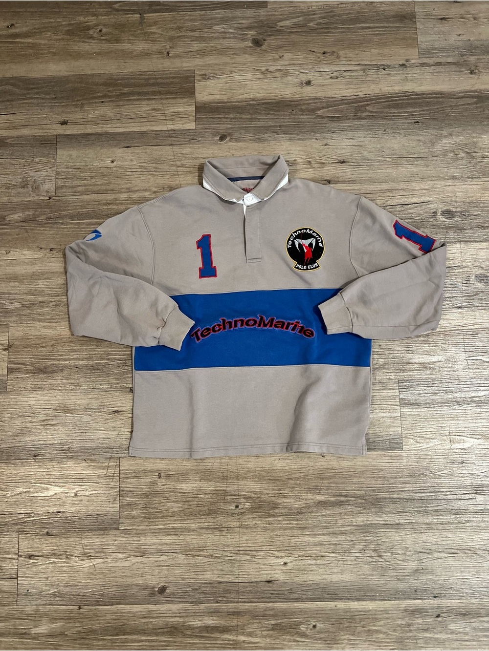 Techno Marine Polo Long Sleeve Doble Side Brown Size Medium